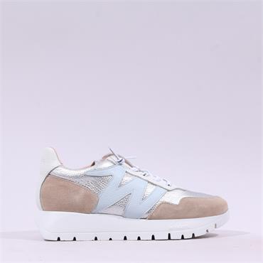 Wonders Odisei Bungee Lace Trainer - Silver Beige